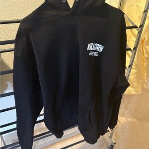 Kill Crew Black Hoodie with White Logo